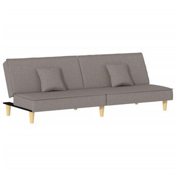 Sofá Cama De Tela Gris Taupe Vidaxl