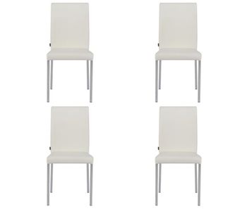 Pack de 4 sillas de cocina elegance blanca