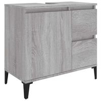 armario de bano madera contrachapada gris sonoma 65x33x60 cm vidaxl