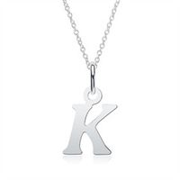 cadena de letras k de plata 925