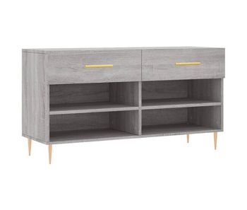 Vidaxl banco zapatero madera de ingeniería gris sonoma 102x35x55 cm