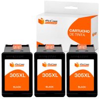 pccom essential hp 305xl cartucho tinta compatible negro pack 3