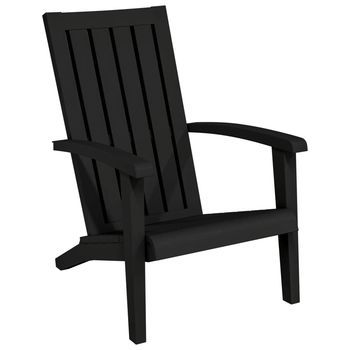 Silla De Jardín | Silla De Exterior | Sillón Adirondack Polipropileno Negro
