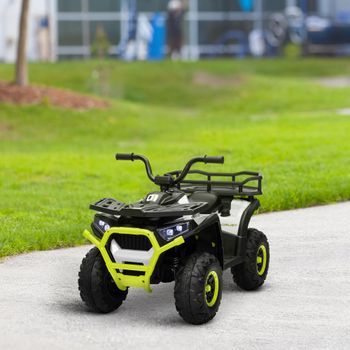 Quad Eléctrico Para Niños De +3 Años Con Batería 12v Verde Aiyaplay