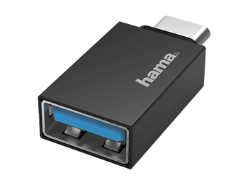 Adaptador USB a USB-C - Hama 00200311, USB-C, USB-A, 3.2, 5000 Mbit/s, Negro