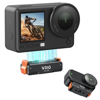 Adaptador de montaje magnético de liberación rápida VRIG AC-85 para DJI Action 6 Osmo Nano, base de cámara de aluminio con accesorios de tornillo de 1/4