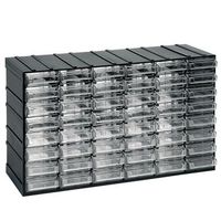 almacen modular plastico 382x148x230 mm 48 cajones transparentes