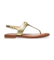 michael kors para mujer 40s5mafs2m sandalias de piel lisa dorado 36 plano hebilla casual