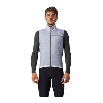 Chaleco Cortavientos Castelli Squadra Stretch Gris Oscuro, Talla S