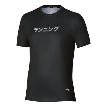 Mizuno Core Graphic Camiseta de running Hombres - negro