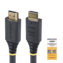 StarTech.com Cable HDMI Activo de Alta Velocidad de 15m - 4K 60Hz/1440p 144Hz - HDR10/HDCP 2.2/ARC - 18Gbps - Cable UHD - Cable HDMI 2.0 - Recubrimiento de TPE