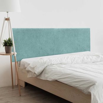 Dhome Cabecero Turquesa 210cm Dual Acabado Toalla Soft Tapizado Liso Con Patas 4cm Grosor 50 Alto Tejido Suave Para Pared Acústicos Cabeceros Absorbentes (210 Dual, 4cm - 50 Al. - Turquesa)