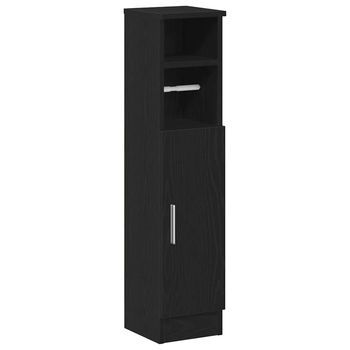 Mueble De Baño Con Portarrollos Negro 20,5x22x90 Cm Vidaxl