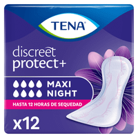tena discreet protect maxi night mujer 12 uds