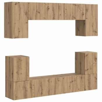 Conjunto De Mueble De Tv 5 Uds. Roble Artisan Vidaxl