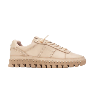 Carmela para mujer. 16252803-BEIGE Zapatillas de Piel 162528 beige (39), Plano, Cordones, Casual