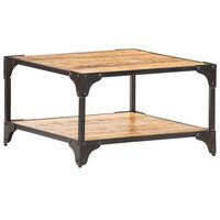 mesa de centro de madera maciza de mango 60x60x35 cm vidaxl