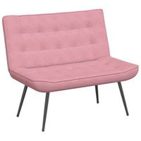 banco de terciopelo rosa 110x74x84 cm vidaxl