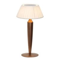 lampara de mesa recargable flaminia zafferano led tactil - diseno clasico inalambrico en bronce