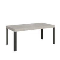 mesa extensible 90x160264 cm efecto madera cachemira hierro