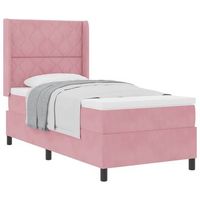cama tapizada 203x93x128 cm  - rosa