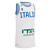 camiseta baloncesto italia segunda equipacion mundial fiba - macron blanca