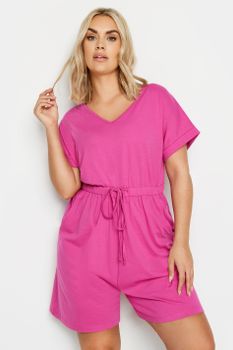Limited Collection Mono Corto Fucsia De Algodón, Mujer Curvy Y Tallas Grandes, Yours