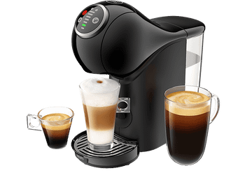 Cafetera de cápsulas - Nescafé Dolce Gusto Krups Genio S Plus KP3408, 1500 W, 15 Bar, 0.8 L, Selector Temperatura, Intensidad Ajustable, Negro