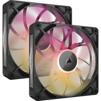 Corsair iCUE LINK RX140 MAX RGB Pack Dual Ventilador Suplementario PWM 140mm Negro