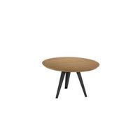 henry - mesa fija diam 130 cm en chapa de roble negro