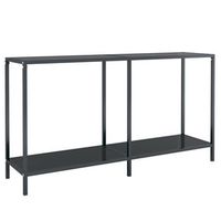 mesa de consola vidrio templado negro 140x35x755 cm vidaxl