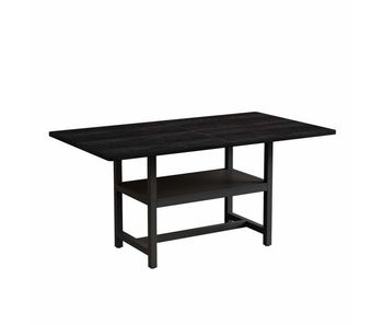 Mesa de comedor rectangular 160×90×76 cm - diseño industrial con estante multifuncional para 4–6 personas, salón cocina comedor - negro
