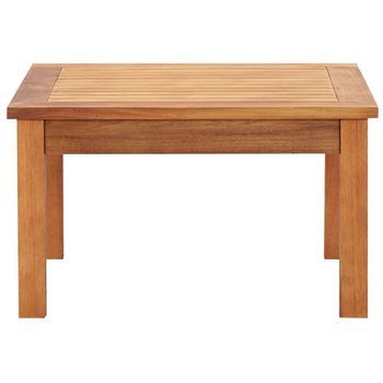 Mesa De Centro De Jardín | Mesa De Exterior Madera Maciza De Acacia 60x60x36 Cm
