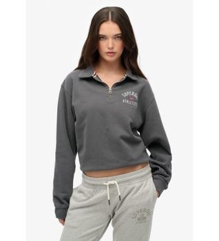 Superdry para mujer. W2012686A Sudadera Athletic gris (S), Casual, Algodón