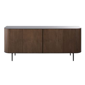 Aparador de chapa de nogal y MDF de 198 cm