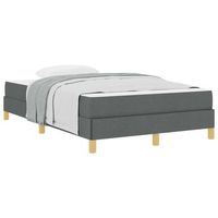 cama matrimonial  cama para adulto  cama tipo box spring con colchon gris oscuro 120 x 200 cm tela
