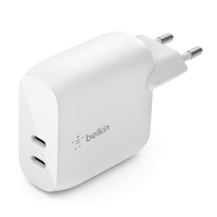 cargador domestico belkin wcb006vfwh boost charge usb-c doble pd 40w