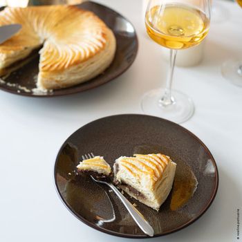 Plato de postre (x6) gres bronce