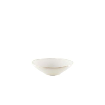 Plato hondo blanco rosa 21x21x6.3cm - lote de 6