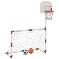 juego infantil de futbol y baloncesto con balones 98x50x70 cm vidaxl