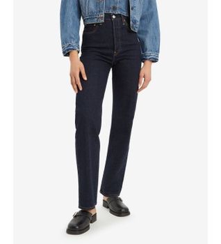 Levi's para mujer. 79078-0014 Jeans Ribcage Full-Length azul (26/34), Casual, Algodón, Denim