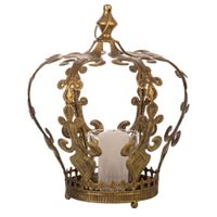 portavelas de metal  dorado 265x265x335h cm