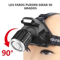 linterna frontal de induccion de larga duracion resistente al agua superbrillante con zoom gran angular multifuncional laser blanco de largo alcance