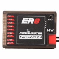 radiomaster er8 24ghz 8ch expresslrs elrs rx 100mw receptor pwm con soporte de telemetria de voltaje para fpv rc drone