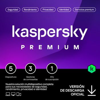 Kaspersky Premium Total Security 5 Dispositivos Licencia Digital 1 Año