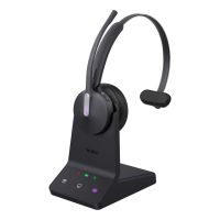 auriculares yealink wh64 mono inalambricos bluetooth para oficina y teams negros