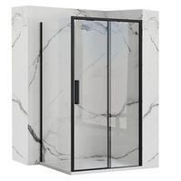 cabina de ducha rea rapid slide black 150x100