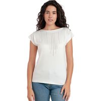 admas camiseta camiseta de manga corta front stones para mujer