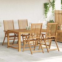 pack 4 uds sillas plegables de jardin  silla de exterior  sillon madera de acacia maciza
