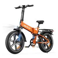 bicicleta electrica plegable varun s20-2 pro con neumaticos anchos 20 pulgadas 48 rrv 13 ah naranja